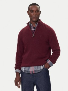 Barbour Sweter Tisbury MKN1187RE53 Bordowy Regular Fit