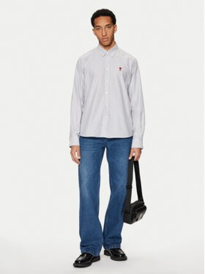 AMI Paris Jeansy UTR500.DE0025 Niebieski Straight Leg