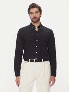 Lindbergh Koszula 30-203344B Czarny Relaxed Fit