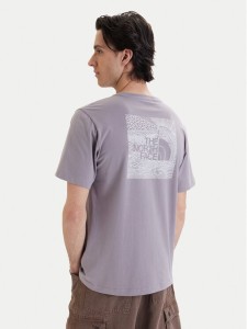 The North Face T-Shirt NSE Box NF0A8GV2 Fioletowy Regular Fit