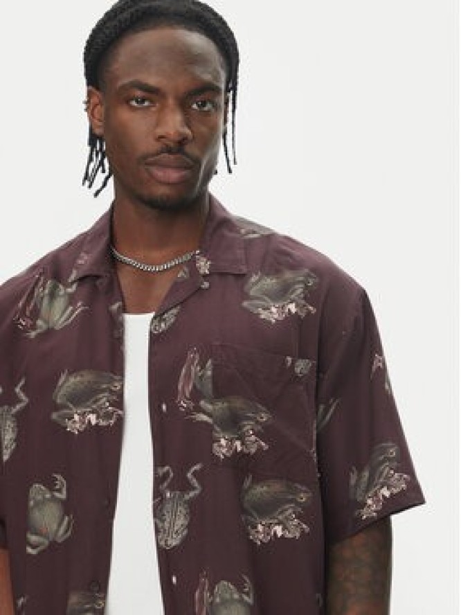 Element Koszula Resort ELYWT00177 Bordowy Regular Fit