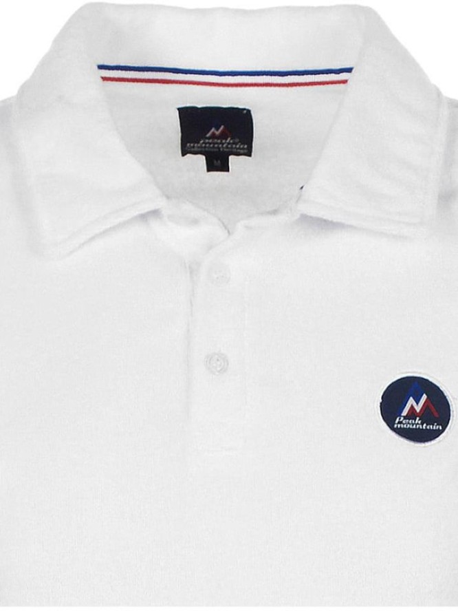 Peak Mountain Koszulka polo w kolorze białym rozmiar: M