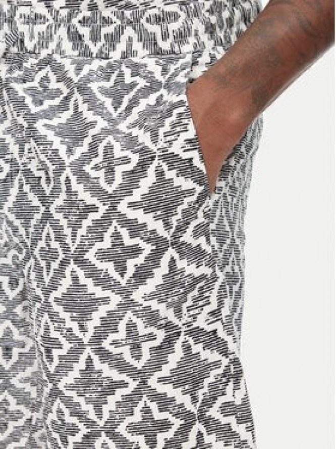 Jack & Jones Komplet koszula i szorty materiałowe Seersucker 12284648 Szary Relaxed Fit