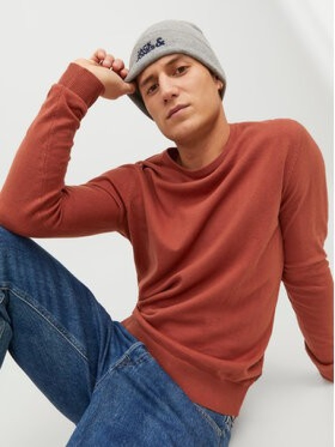 Jack & Jones Sweter 12208364 Pomarańczowy Regular Fit