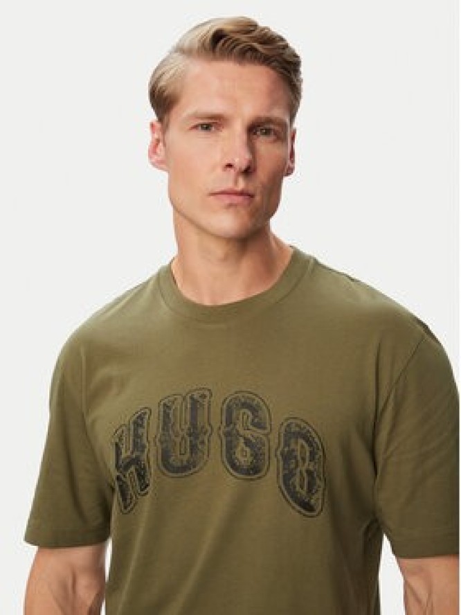 HUGO T-Shirt Nerpient 50566041 Khaki Regular Fit
