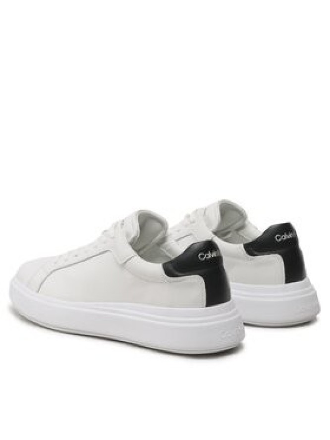 Calvin Klein Sneakersy Low Top Lace Up Lth HM0HM01016 Biały