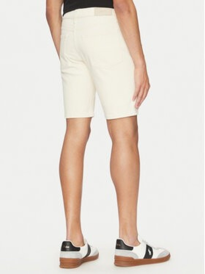 Calvin Klein Szorty jeansowe K10K114078 Écru Slim Fit