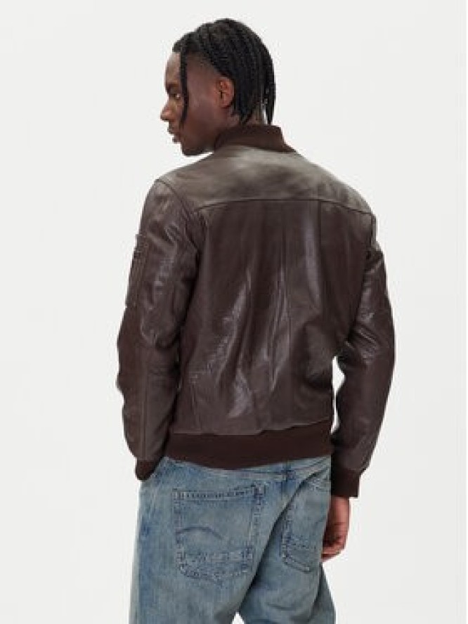 Aeronautica Militare Kurtka skórzana 252PN0958UPL00305 Brązowy Regular Fit