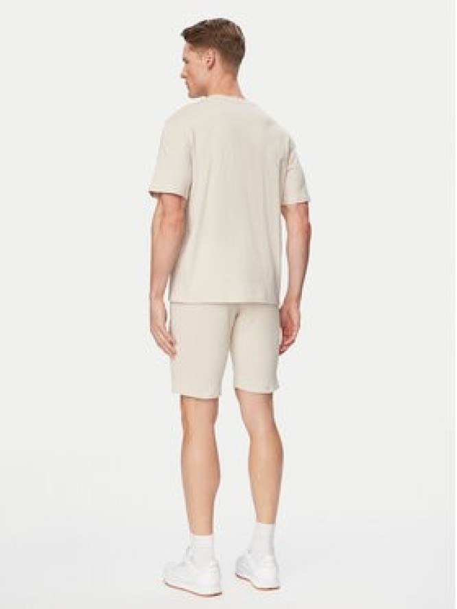 Jack & Jones Komplet t-shirt i spodenki Archive 12297642 Beżowy Relaxed Fit