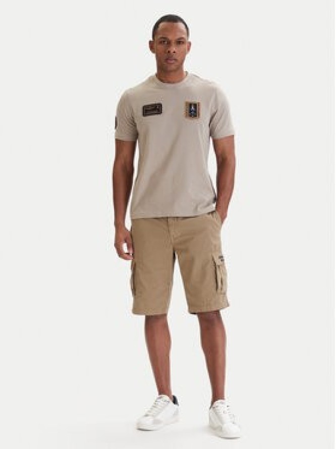 Aeronautica Militare T-Shirt 261TS2544UJ00592 Beżowy Regular Fit