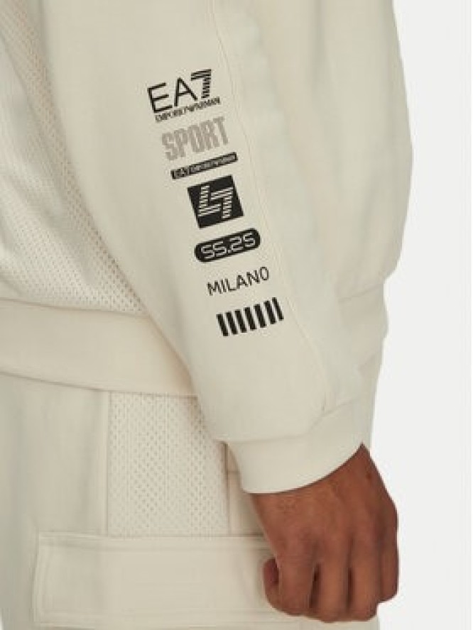 EA7 Emporio Armani Bluza 7M000324 AF12660 U1112 Écru Regular Fit