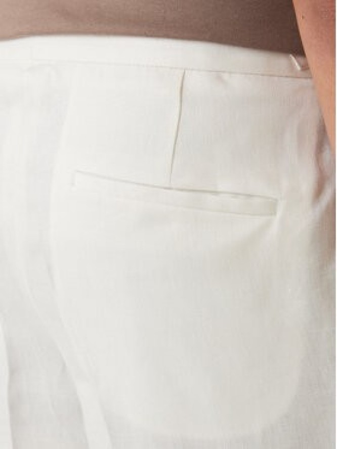 BOSS Szorty materiałowe H-Perin 50561858 Biały Tapered Fit