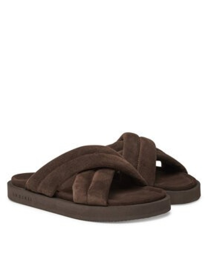 Inuikii Klapki Suede Crossed 50102-500 Brązowy