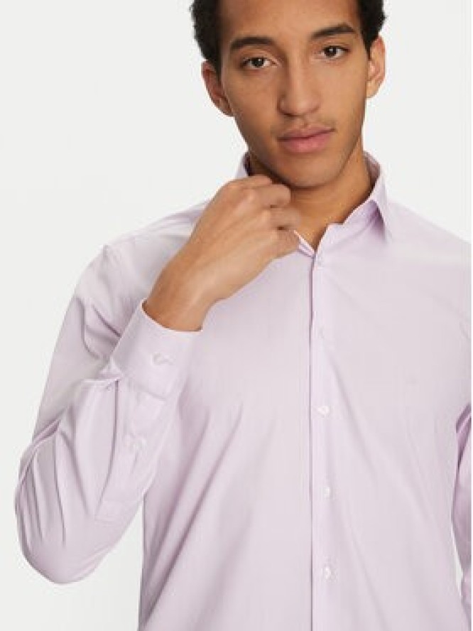 Calvin Klein Koszula K10K108229 Fioletowy Slim Fit
