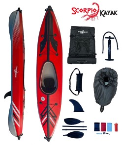 Kajak jednoosobowy pompowany z kokpitem Scorpio DS 385 Touring full dropstich
