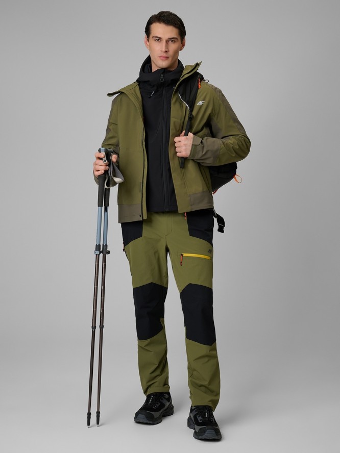 4F Spodnie trekkingowe szybkoschnące męskie - khaki M