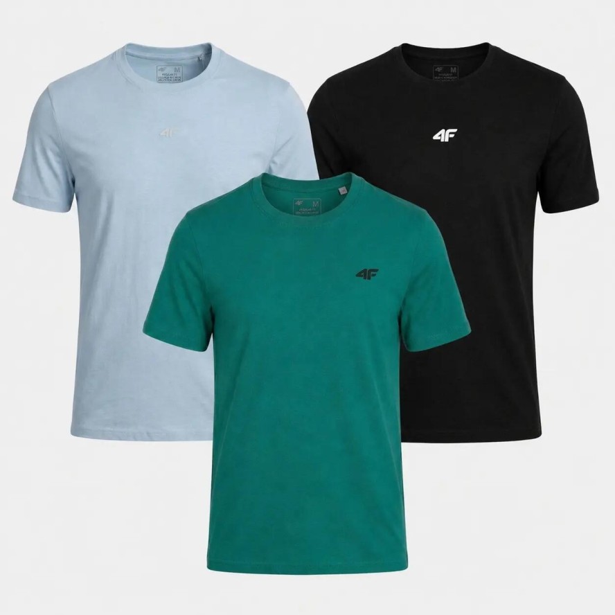 KOMPLET KOSZULEK ZESTAW MĘSKI 4F T-SHIRT 3PAK
