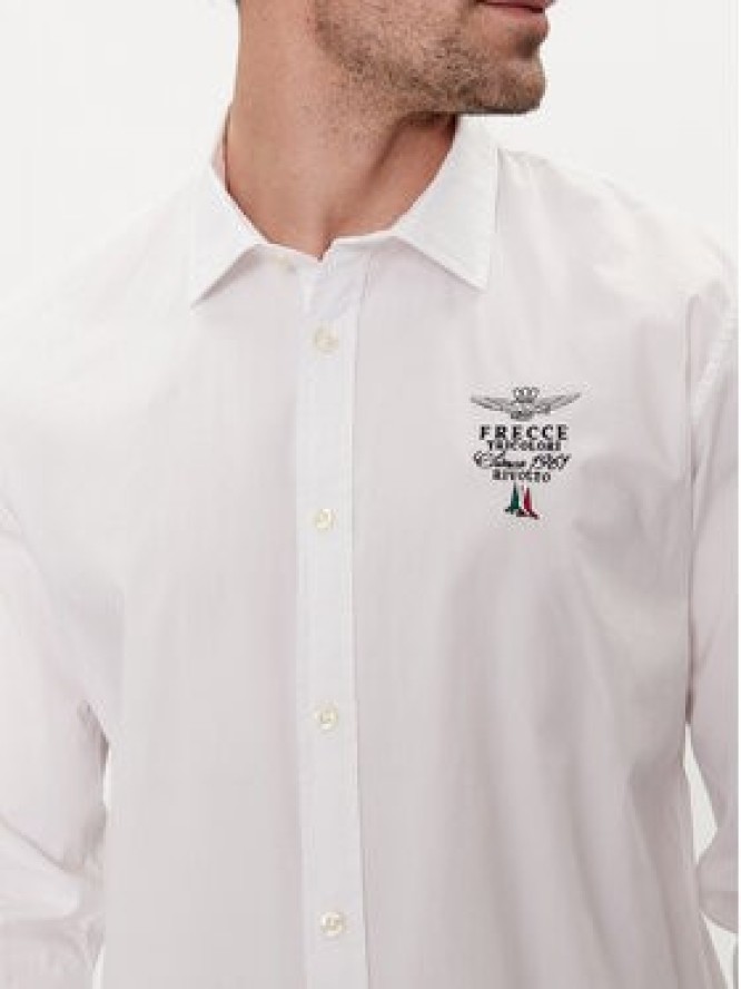 Aeronautica Militare Koszula 241CA1248CT3288 Écru Regular Fit