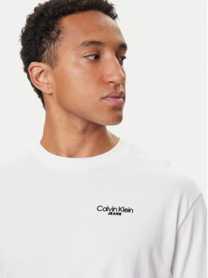 Calvin Klein Jeans T-Shirt LV04RD825G Biały Regular Fit