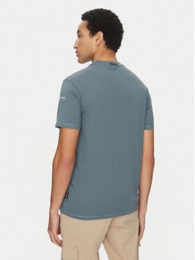 Napapijri T-Shirt S-Badge NP0A4I3N Niebieski Regular Fit