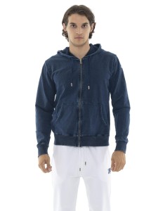 Leone Denim Bluzy z kapturem zapinane na zamek dla mężczyzn