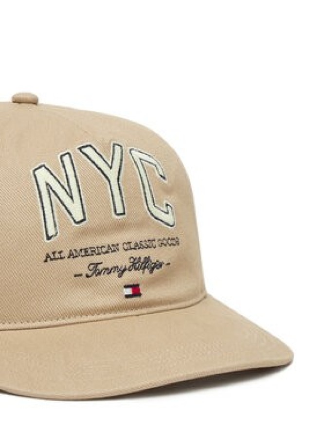 Tommy Hilfiger Czapka z daszkiem Flag Seasonal 5 Panel AM0AM13562 Beżowy