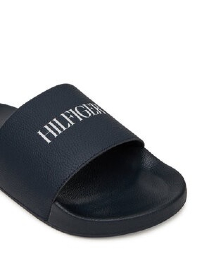 Tommy Hilfiger Klapki Hilfiger Print Tumble Pool Slide FM0FM05505 Granatowy