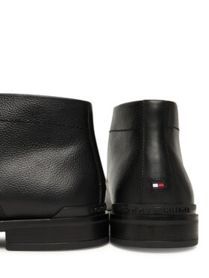 Tommy Hilfiger Trzewiki Corporate Hilfiger Lth Boot FM0FM05697 Czarny