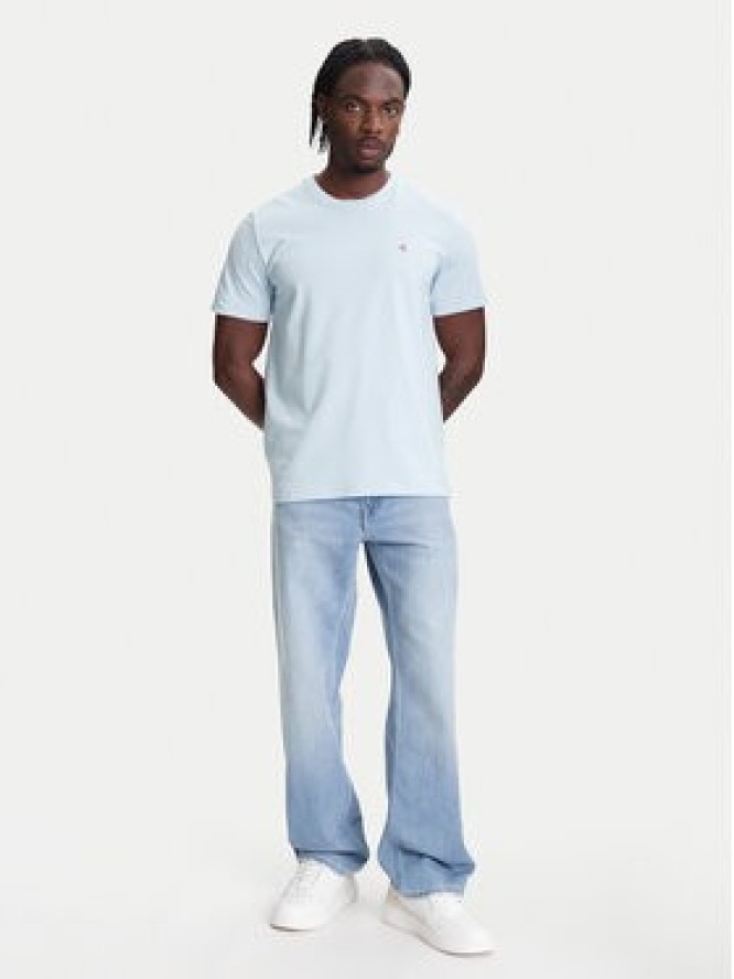 Calvin Klein Jeans T-Shirt LV040HM265 Niebieski Regular Fit