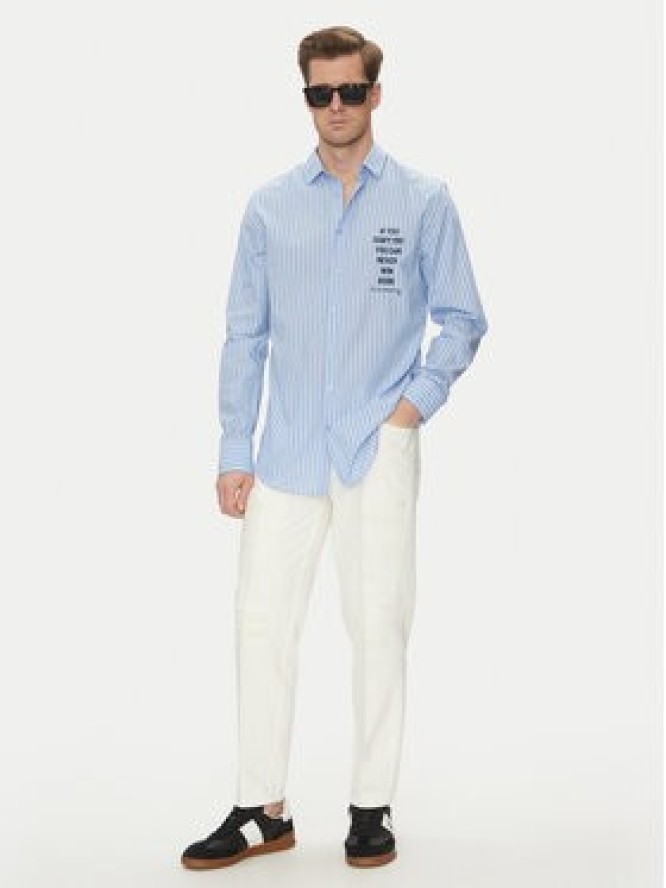 Richmond X Koszula UMP25077CA Niebieski Regular Fit