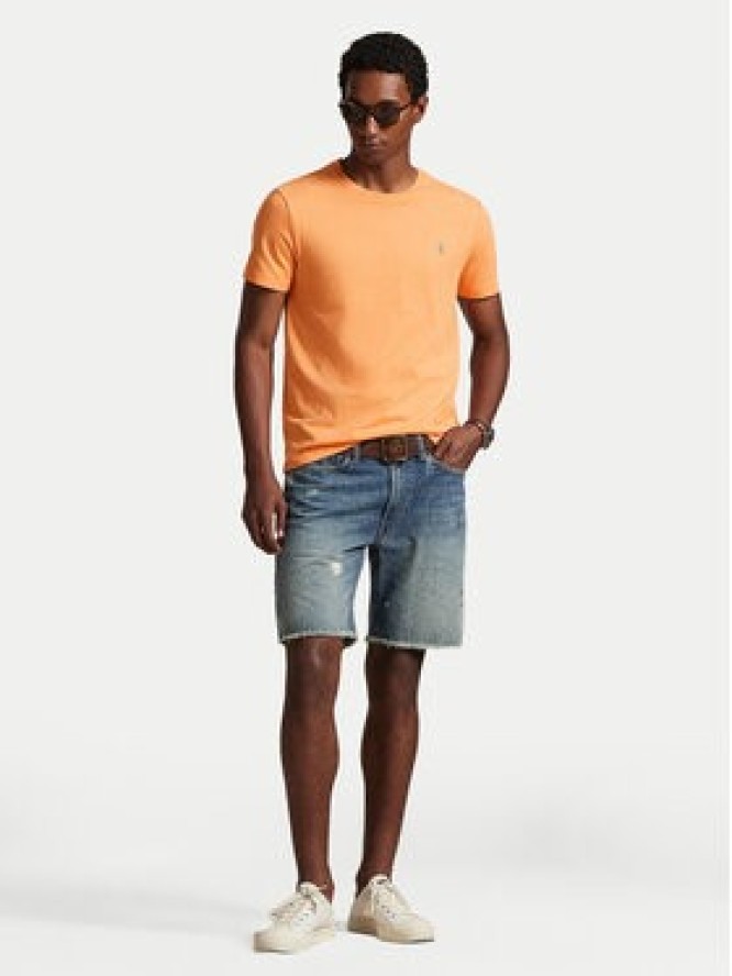 Polo Ralph Lauren T-Shirt 710671438457 Pomarańczowy Custom Slim Fit