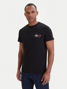 Tommy Jeans T-Shirt DM0DM22538 Czarny Slim Fit