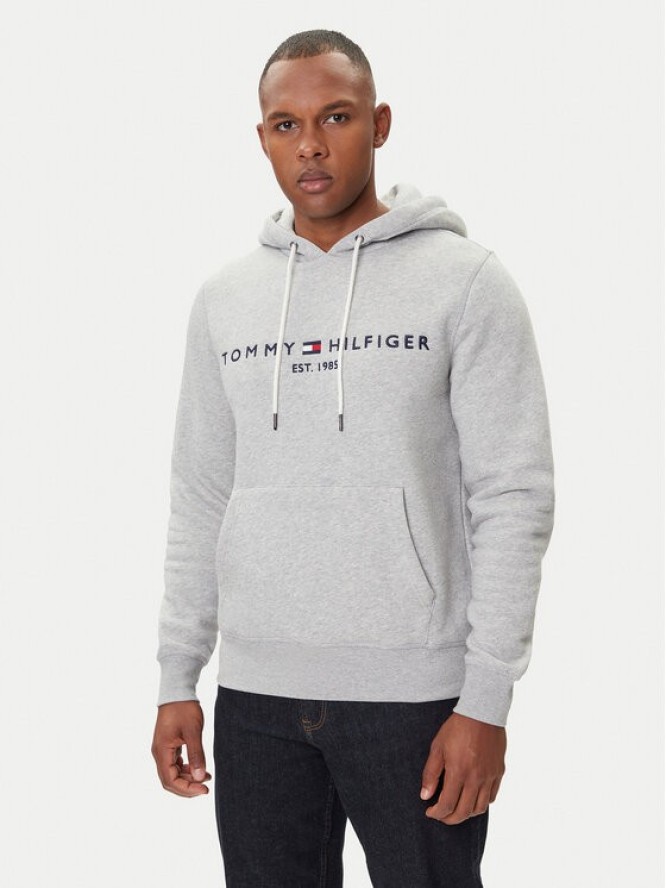 Tommy Hilfiger Bluza Core Logo MW0MW10752 Szary Regular Fit