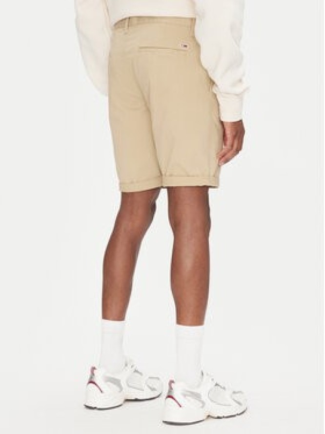 Tommy Jeans Szorty materiałowe Scanton DM0DM21950 Beżowy Slim Fit