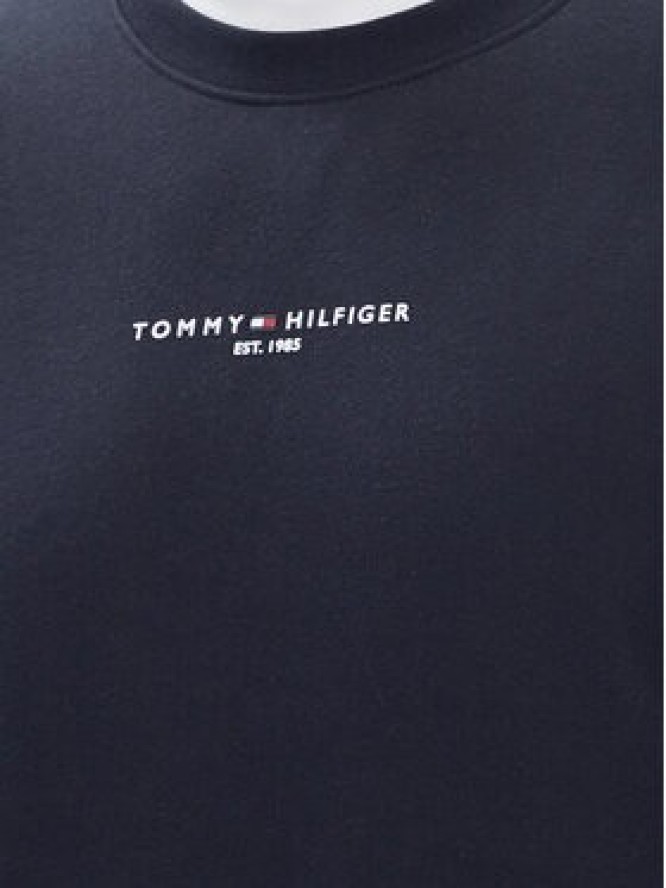 Tommy Hilfiger Bluza Small Logo MW0MW37471 Granatowy Regular Fit
