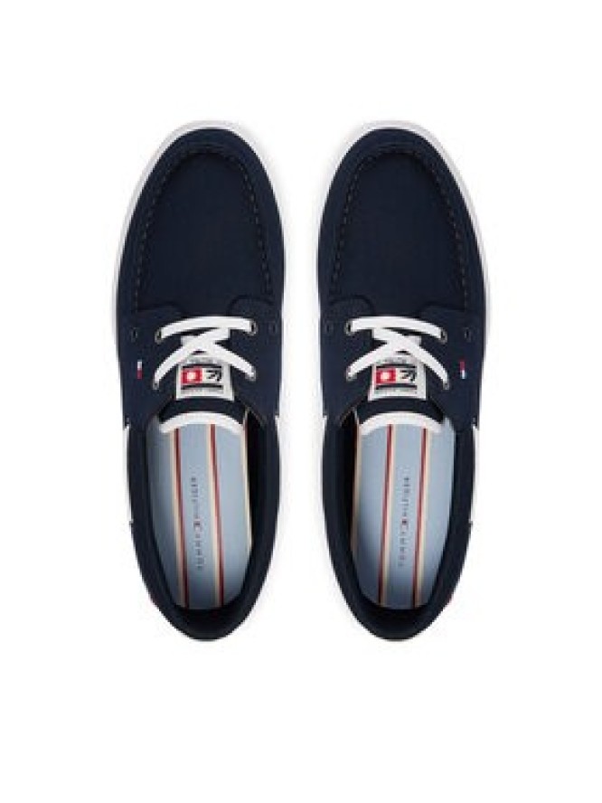 Tommy Hilfiger Tenisówki Th Boat Vulc Sneaker Canvas FM0FM05877 Granatowy