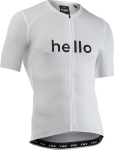 Koszulka rowerowa NORTHWAVE Blade Hello Goodbye Jersey S/s biała