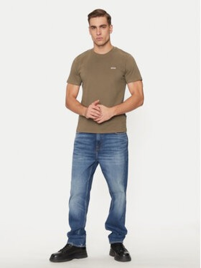 Schott NYC T-Shirt TSCLAWS1 Khaki Regular Fit
