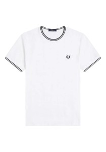 T-shirt z podwójnym paskiem Fred Perry