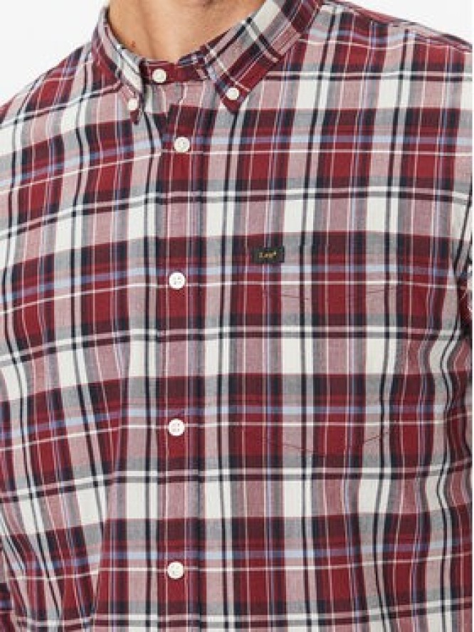 Lee Koszula 112341759 Bordowy Regular Fit