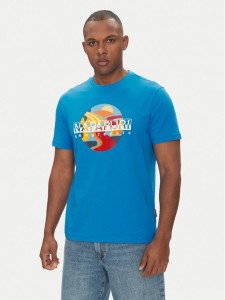 Napapijri T-Shirt S-Valdor NP0A4IE6 Niebieski Regular Fit