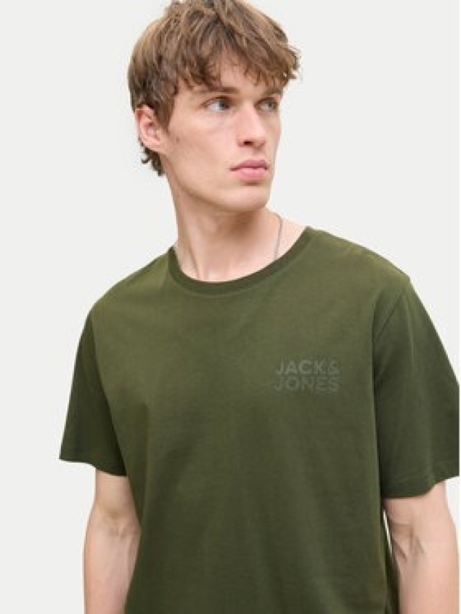 Jack & Jones T-Shirt Corp Logo 12151955 Zielony Standard Fit