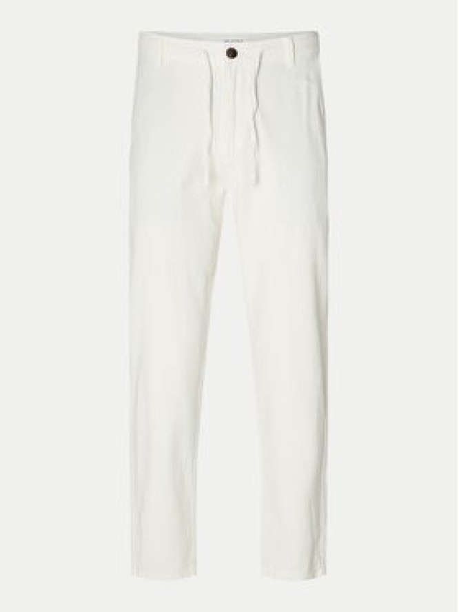 Selected Homme Chinosy 16087636 Biały Slim Tapered Fit