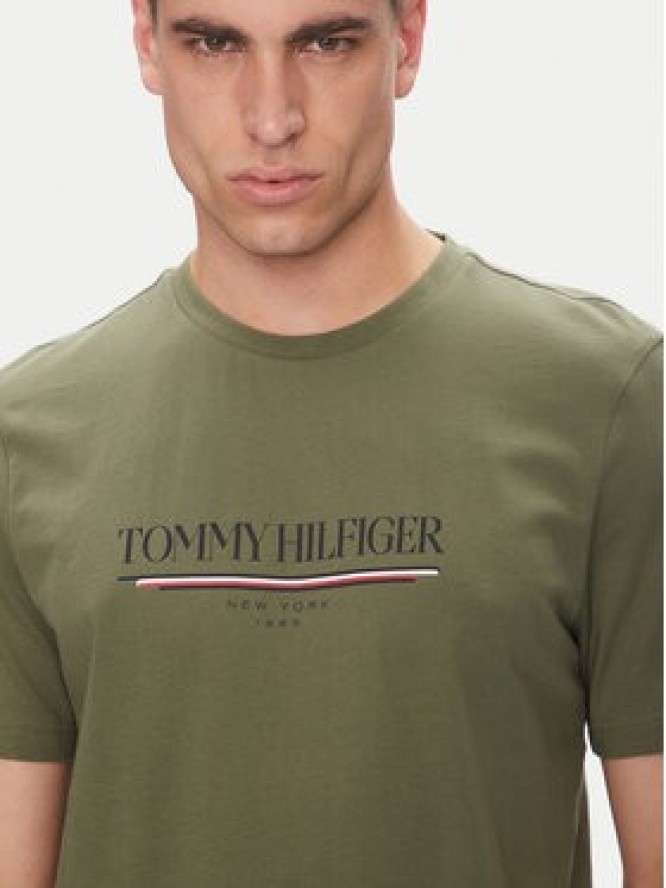 Tommy Hilfiger T-Shirt Brand Love MW0MW40324 Zielony Regular Fit
