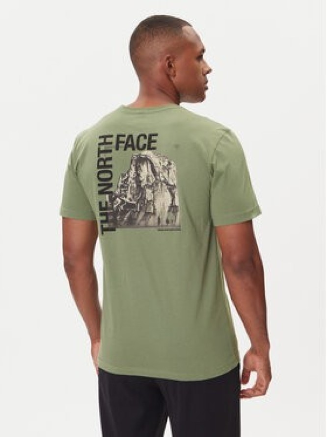 The North Face T-Shirt Half Dome Photo NF0A8EE9 Zielony Regular Fit