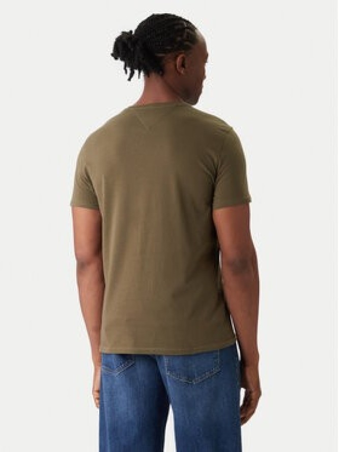 Tommy Jeans T-Shirt DM0DM04411 Zielony Slim Fit