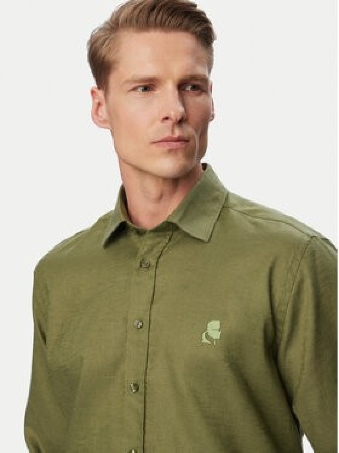 KARL LAGERFELD Koszula 605084 562791 Zielony Regular Fit