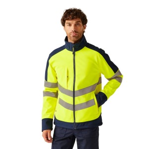 Kurtka Softshellowa Męska HiVis Trzywarstwowa