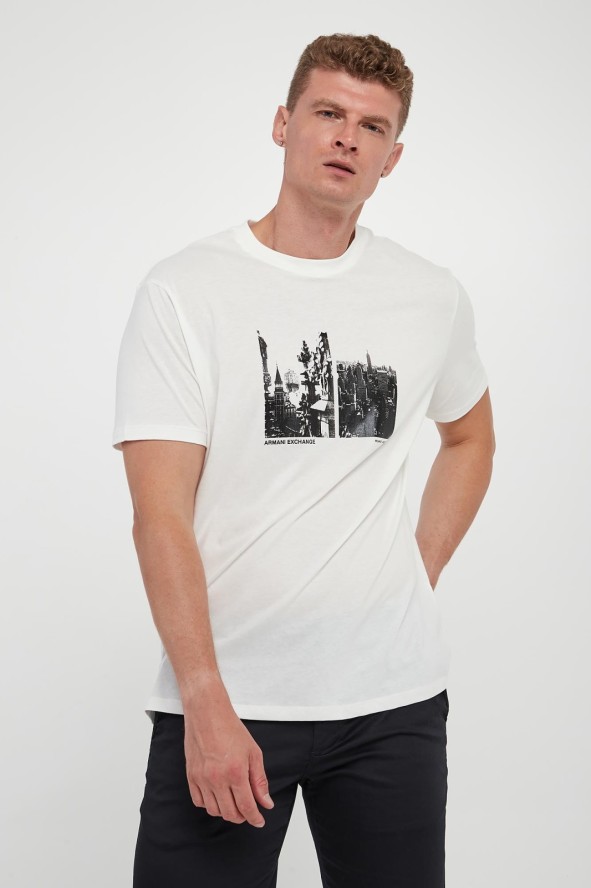 T-shirt męski z nadrukiem ARMANI EXCHANGE