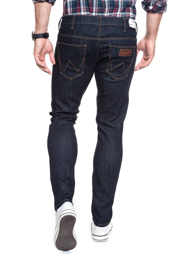 WRANGLER LARSTON MĘSKIE SPODNIE JEANSOWE JEANSY DARK RINSE W18SP690A 112127578